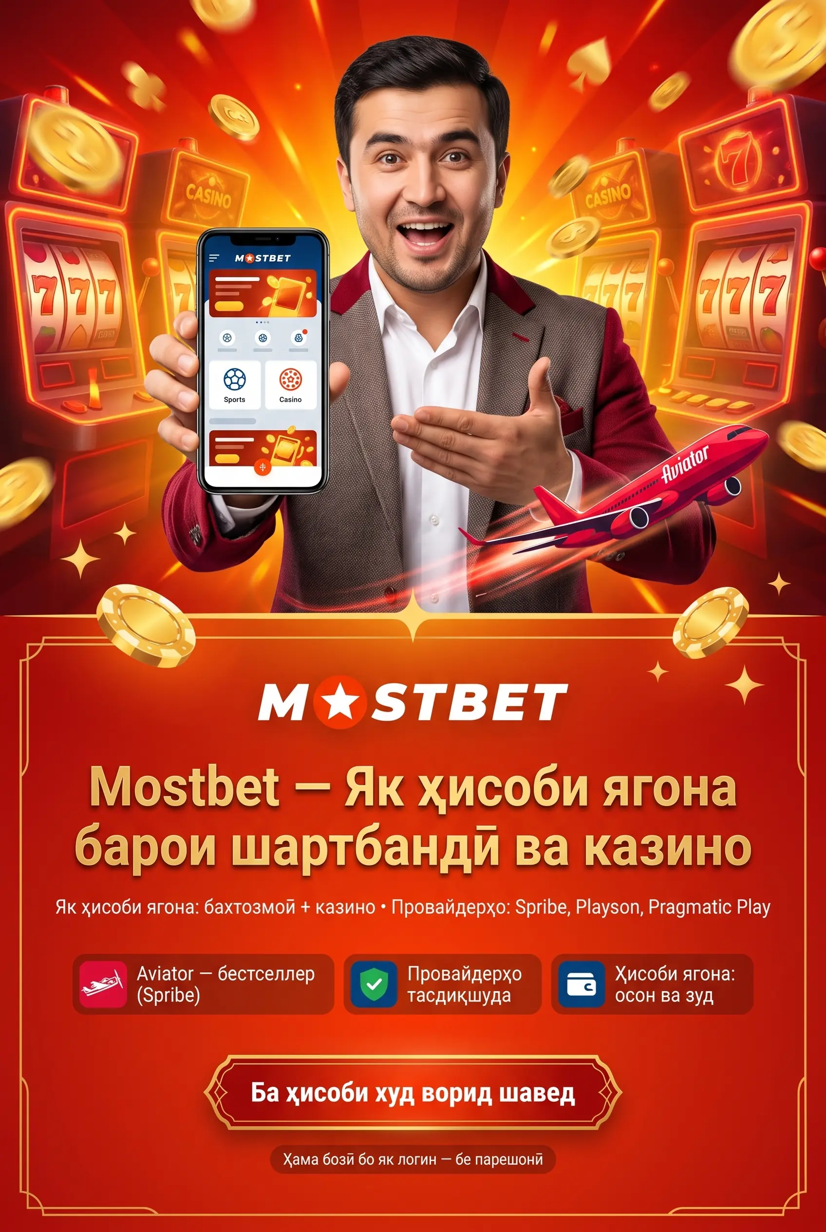 Mostbet ҳамчун букмекер ва казинои онлайн